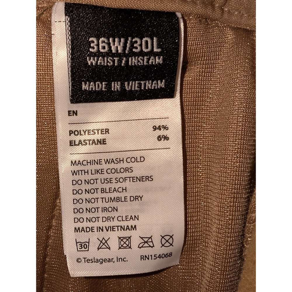 CQR NWT Men's Winter Tactical Pants Coyote Tan Size 36X 30 Polyester - Picture 8 of 9